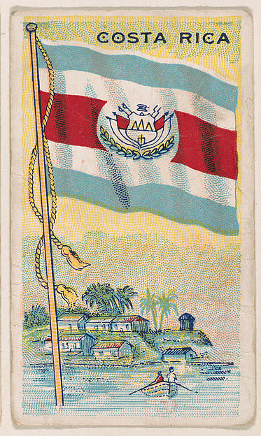 :Flag of Costa Rica from the Flags of All Nations series iss-16x12"(A3) Poster