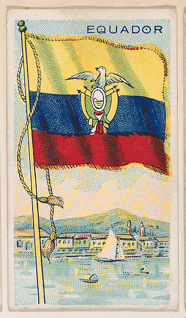 :Flag of Ecuador from the Flags of All Nations series issued-16x12"(A3) Poster