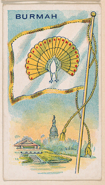 :Flag of Burmah from the Flags of All Nations series issued -16x12"(A3) Poster