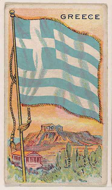 :Flag of Greece from the New Flags series issued by Charles -16x12"(A3) Poster