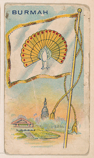 :Flag of Burmah from the New Flags series issued by Charles -16x12"(A3) Poster