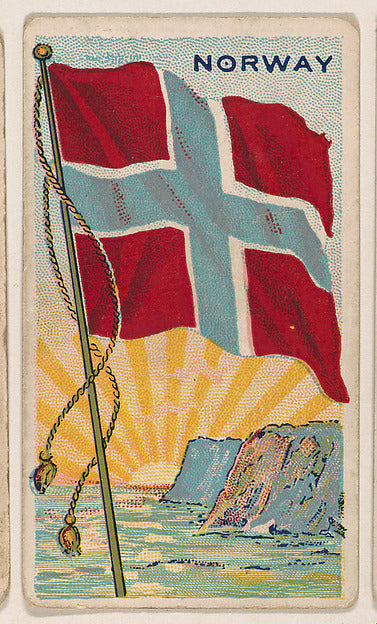:Flag of Norway from the New Flags series issued by Charles -16x12"(A3) Poster