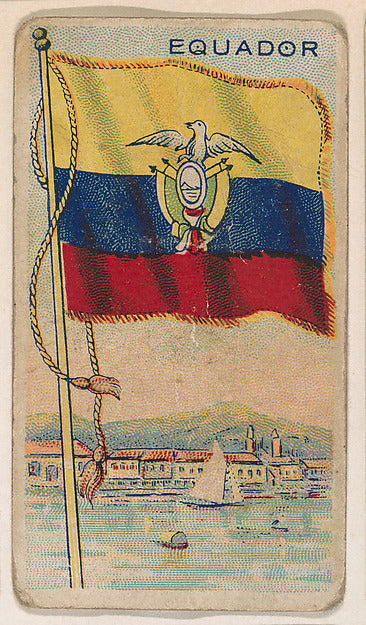 :Flag of Ecuador from the Flag Gum series issued by John H. -16x12"(A3) Poster