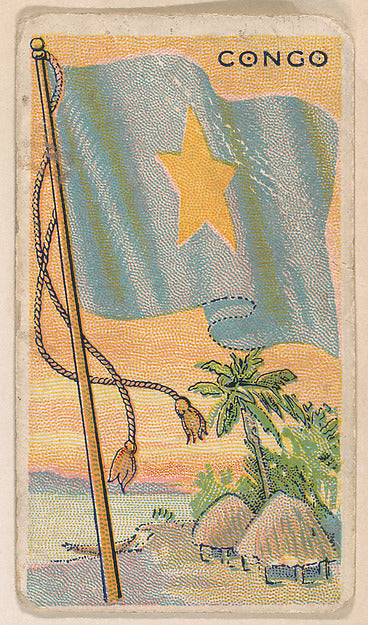:Flag of Congo from the Flag Gum series issued by John H. Do-16x12"(A3) Poster