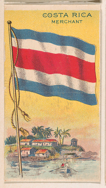 :Merchant Flag of Costa Rica from the Flagum series issued b-16x12"(A3) Poster