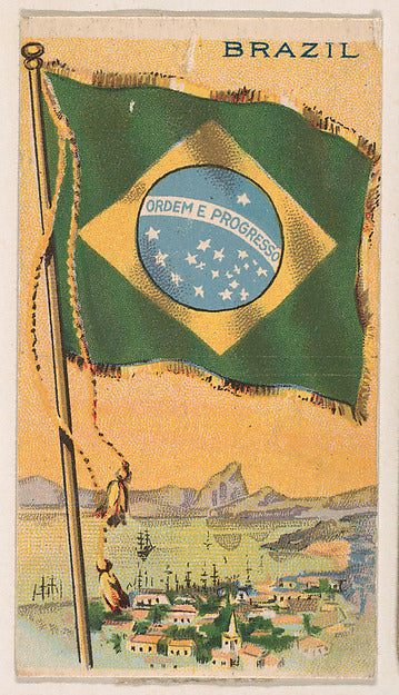 :Flag of Brazil from the Flagum series issued by the America-16x12"(A3) Poster