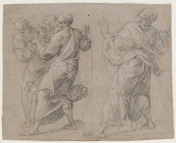 Antonio Busca:Studies of Figures 1660–70-16x12"(A3) Poster