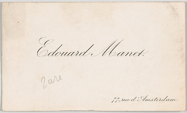 Anonymous:Edouard Manet calling c1856–83-16x12"(A3) Poster