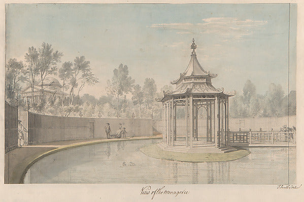 View of the Menagerie at Kew 1763-Thomas Sandby,  Poster Print Wall Art