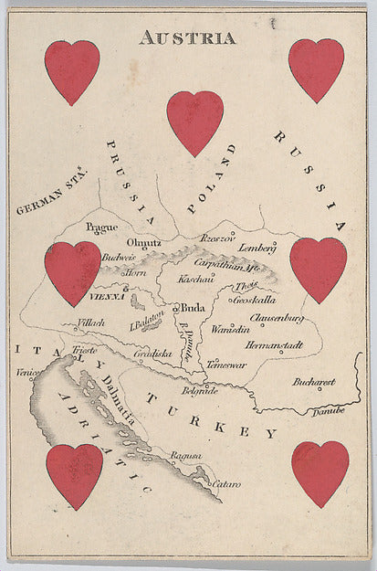 :Austria from Court Game of Geography 1838–55-16x12"(A3) Poster