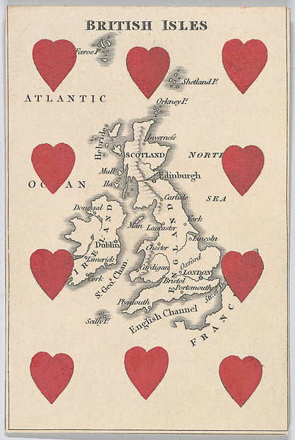 :British Isles from Court Game of Geography 1838–55-16x12"(A3) Poster