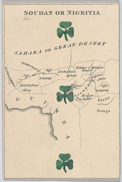 :Soudan or Nigritia from Court Game of Geography 1838–55-16x12"(A3) Poster