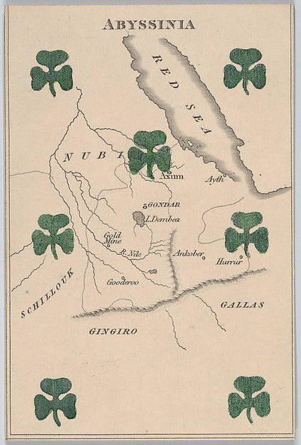 :Abyssinia from Court Game of Geography 1838–55-16x12"(A3) Poster