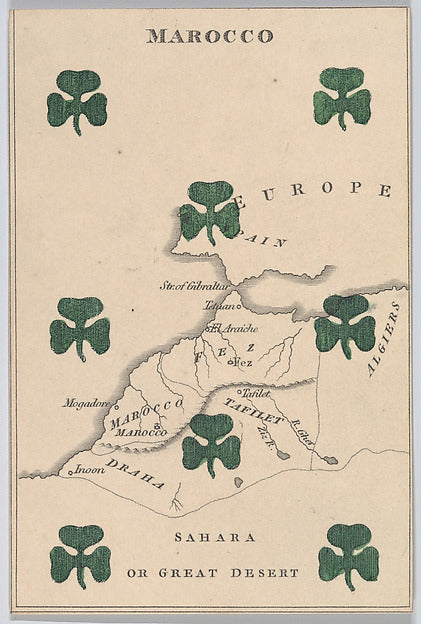 :Marocco from Court Game of Geography 1838–55-16x12"(A3) Poster