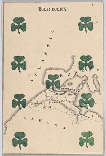 :Barbary from Court Game of Geography 1838–55-16x12"(A3) Poster