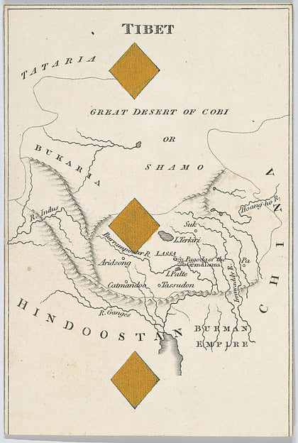 :Tibet from Court Game of Geography 1838–55-16x12"(A3) Poster