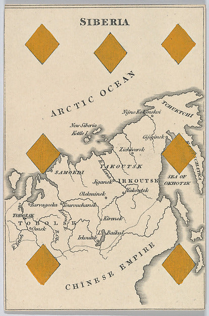 :Siberia in Asia from Court Game of Geography 1838–55-16x12"(A3) Poster