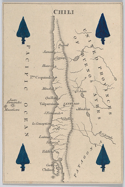 :Chili from Court Game of Geography 1838–55-16x12"(A3) Poster
