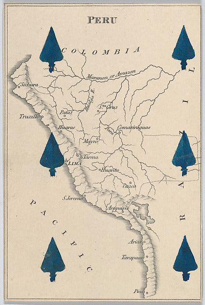 :Peru from Court Game of Geography 1838–55-16x12"(A3) Poster