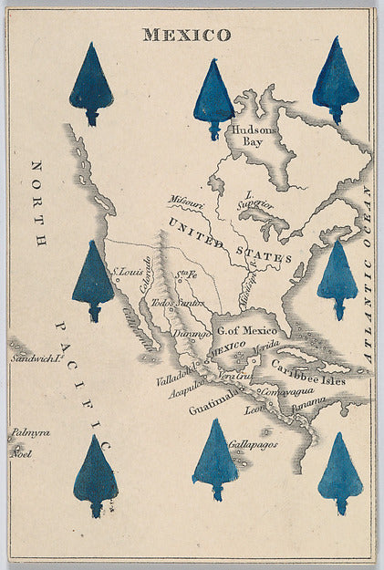 :Mexico from Court Game of Geography 1838–55-16x12"(A3) Poster