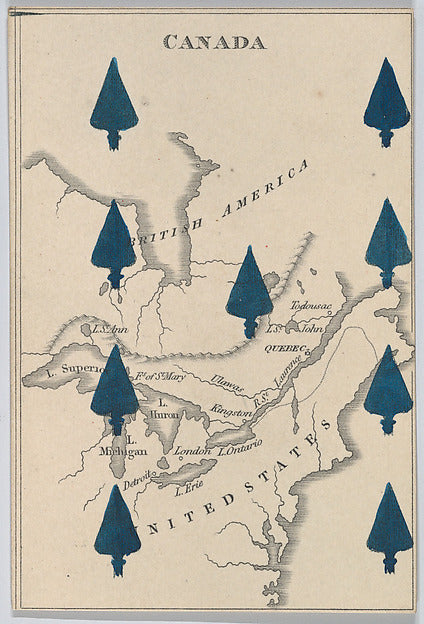 :Canada from Court Game of Geography 1838–55-16x12"(A3) Poster