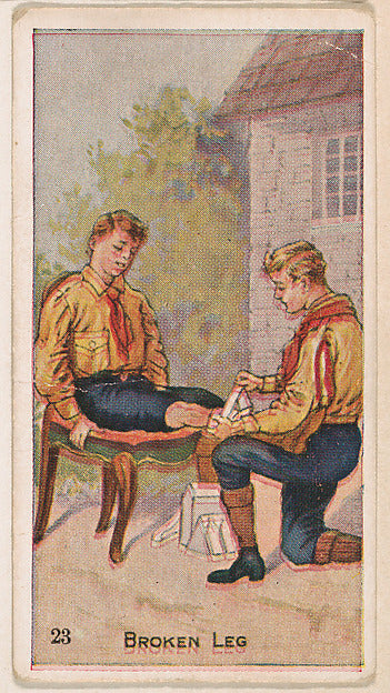 :Card 23 Broken Leg from the Boy Scouts series  issued by th-16x12"(A3) Poster