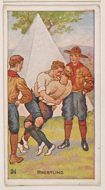 :Card 24 Wrestling from the Boy Scouts series  issued by the-16x12"(A3) Poster