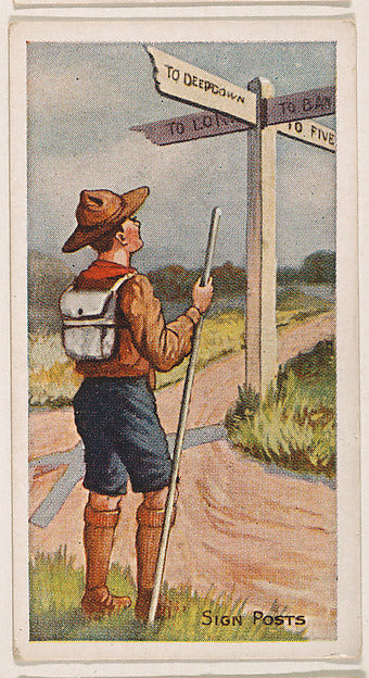 :Sign Posts from the Boy Scouts series  issued by the Scout -16x12"(A3) Poster