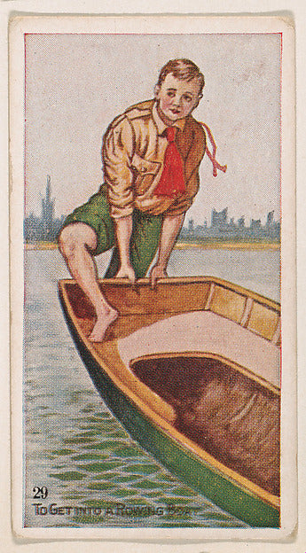 :Card 29 To Get into a Rowing Boat from the Boy Scouts serie-16x12"(A3) Poster