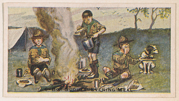 :Card 6 Boy Scouts Evening Meal from the Boy Scouts series  -16x12"(A3) Poster