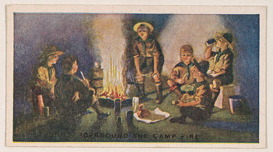 :Card 10 Around the Camp Fire from the Boy Scouts series  is-16x12"(A3) Poster