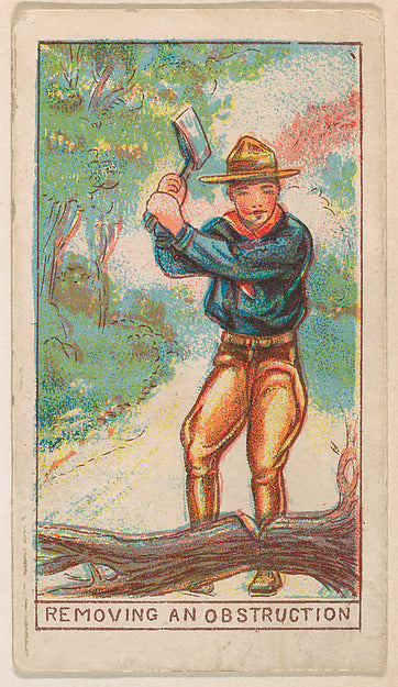 :Removing an Obstruction from the Boy Scouts series for the -16x12"(A3) Poster