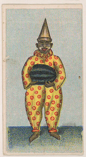 :Clown holding watermelon from the Circus Caramels series is-16x12"(A3) Poster