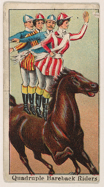 :Quadruple Bareback Riders from The Circus series issued by -16x12"(A3) Poster