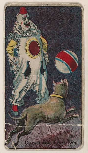 :Clown and Trick Dog from The Circus series issued by Messer-16x12"(A3) Poster