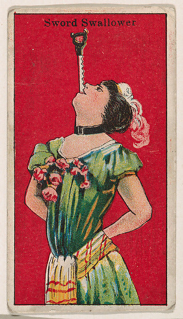 :Sword Swallower from The Circus series issued by Messer's G-16x12"(A3) Poster