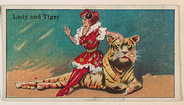 :Lady and Tiger from The Circus series issued by Messer's Gu-16x12"(A3) Poster
