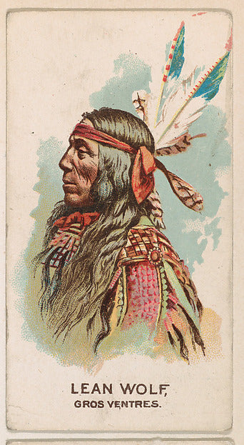 :Lean Wolf Gros Ventres from the Indian Pictures series issu-16x12"(A3) Poster