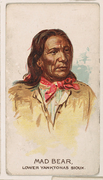 :Mad Bear Lower Yanktonas Sioux from the Indian Pictures ser-16x12"(A3) Poster