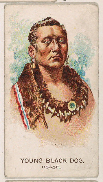 :Young Black Dog Osage from the Indian Pictures series issue-16x12"(A3) Poster