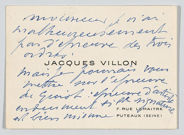 Anonymous:Jacques Villon calling c1906–63-16x12"(A3) Poster