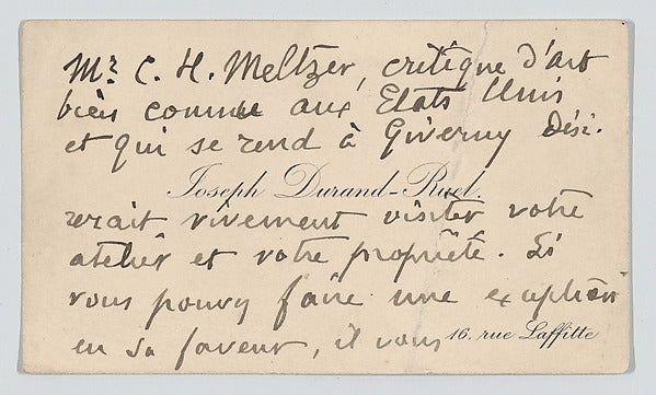 Anonymous:Joseph Durand-Ruel calling c1880–1928-16x12"(A3) Poster