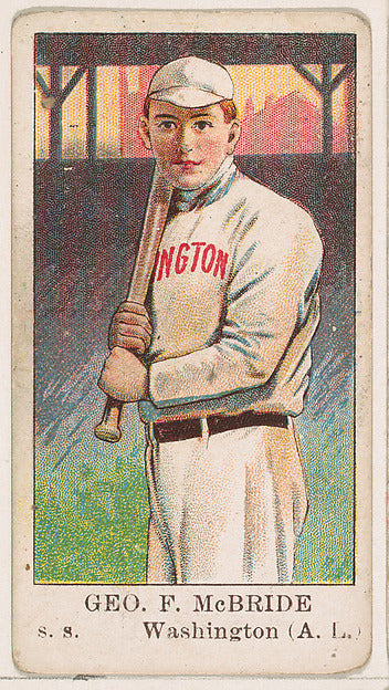 :George F. McBride Shortstop Washington American League from-16x12"(A3) Poster