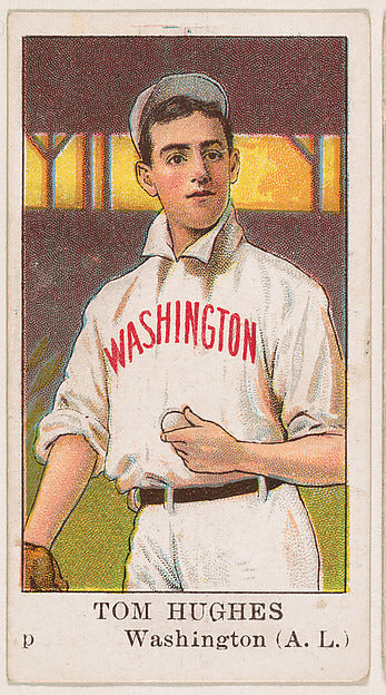 :Tom Hughes Pitcher Washington American League from the Base-16x12"(A3) Poster