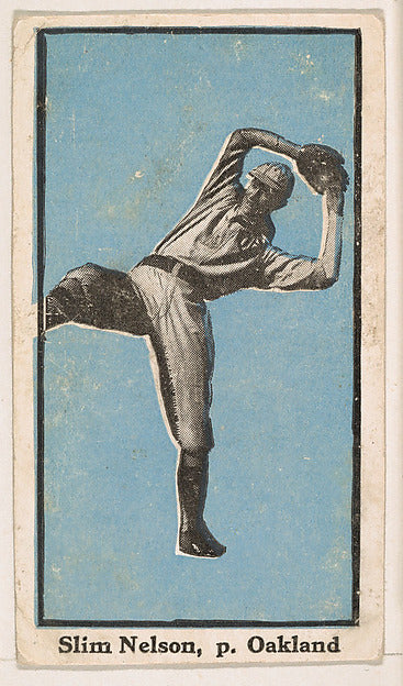 :Slim Nelson Pitcher Oakland from the "30 Ball Players" seri-16x12"(A3) Poster