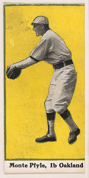 :Monte Pfyle 1st Base Oakland from the "30 Ball Players" ser-16x12"(A3) Poster