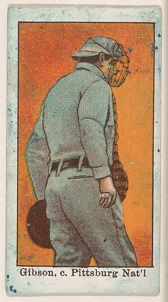 :Gibson Catcher Pittsburgh National League from the 50 Ball -16x12"(A3) Poster