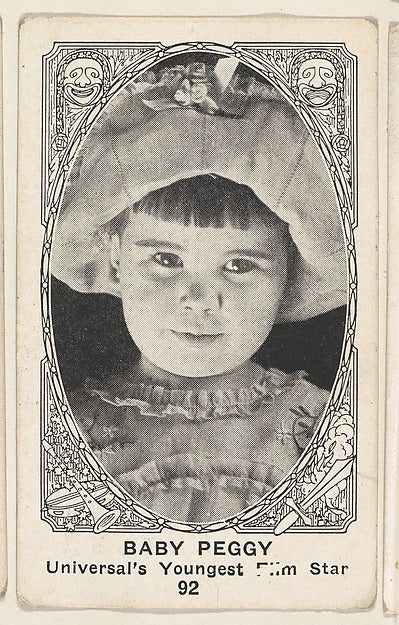 :Card 92 Baby Peggy Universal's Youngest Film Star from the -16x12"(A3) Poster