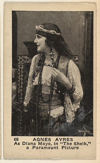 Original film still copyright by M.B.S.C. Co.:Card 68 Agnes -16x12"(A3) Poster