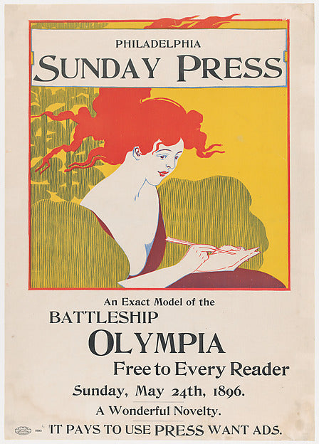 Philadelphia Sunday Press: May 24th 1896-George Reiter Brill, Poster Print